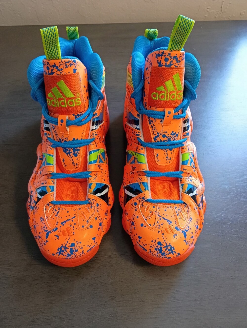 didas All-Star Crazy 8 Orange/Neon/Blue Mens Size 10